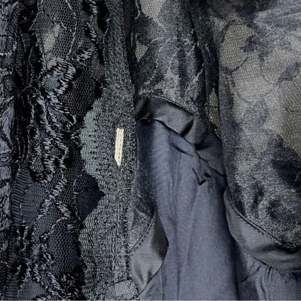 Vintage 1980's Black Balloon Lace Dress - Picture 12 of 12